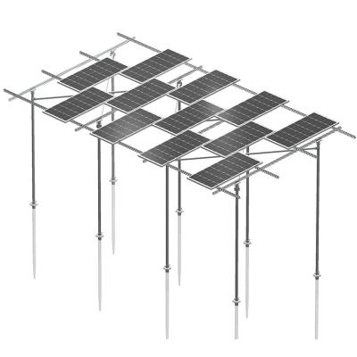 Solar farm ground mounting system