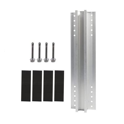 Solar panel mounting rail